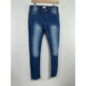 Womans Excellent Condition Weatherproof Slim Fit Blue Jeans 14 Stretchy 0101/L-2